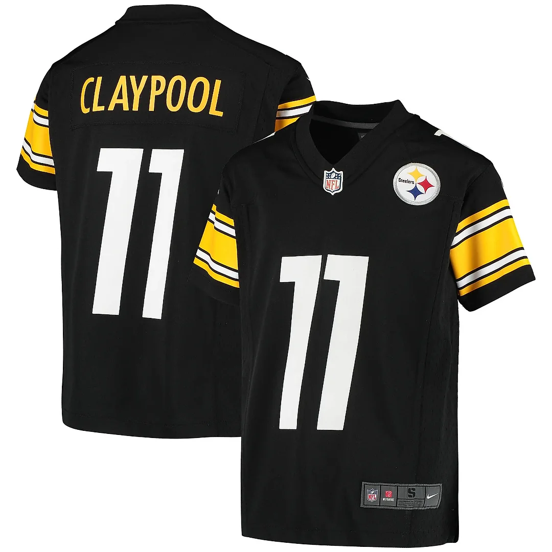 Zennovawear Youth Pittsburgh Steelers Chase Claypool Black Game Jersey