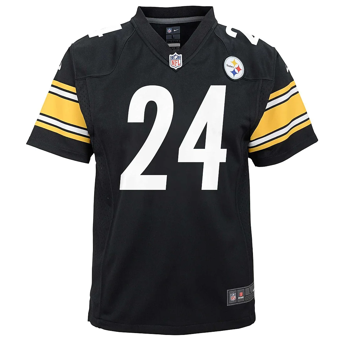 Zennovawear Youth Pittsburgh Steelers Joey Porter Jr. Black Game Jersey