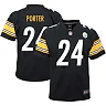 Zennovawear Youth Pittsburgh Steelers Joey Porter Jr. Black Game Jersey