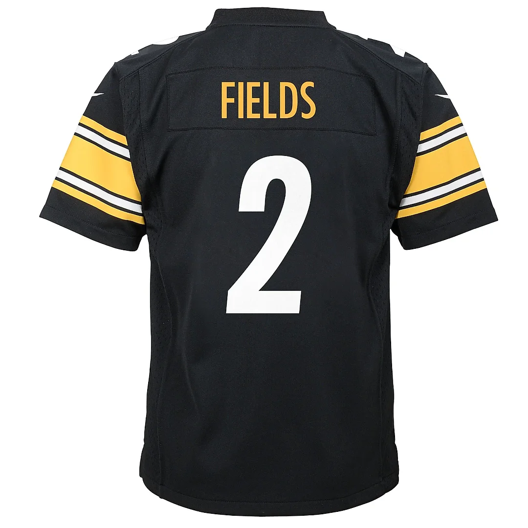 Zennovawear Youth Pittsburgh Steelers Justin Fields Black Team Game Jersey