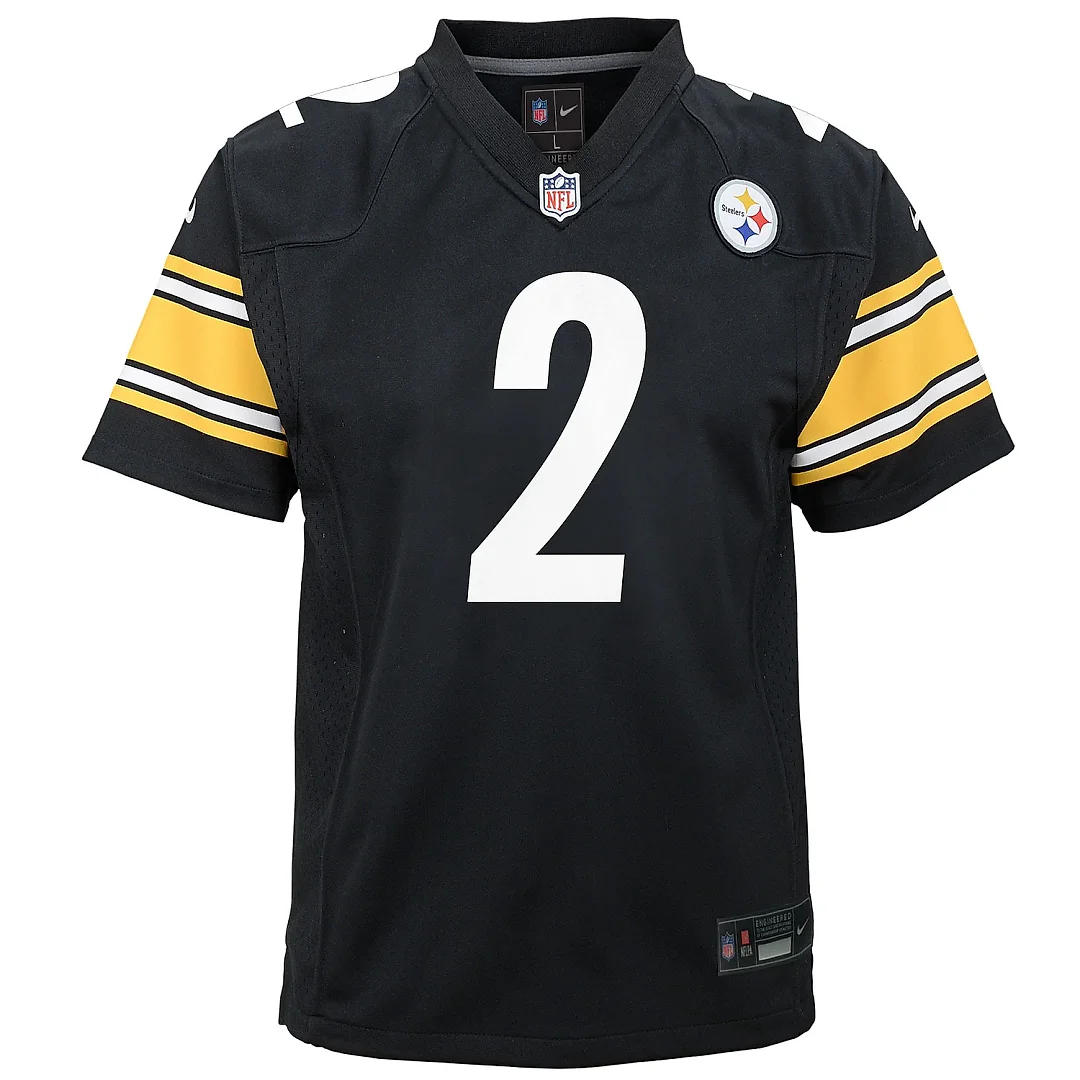 Zennovawear Youth Pittsburgh Steelers Justin Fields Black Team Game Jersey