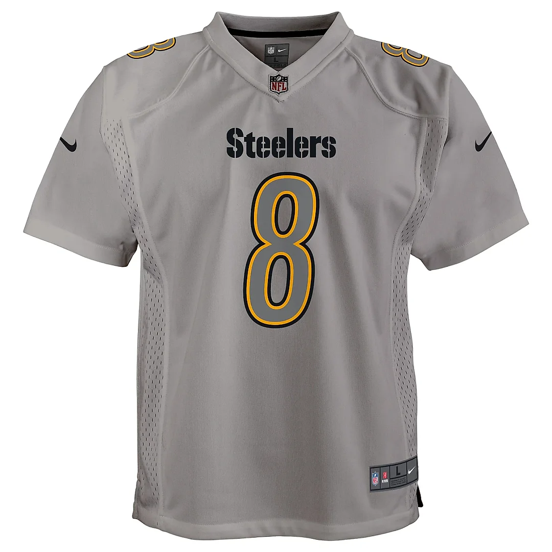 Zennovawear Youth Pittsburgh Steelers Kenny Pickett Gray Atmosphere Game Jersey