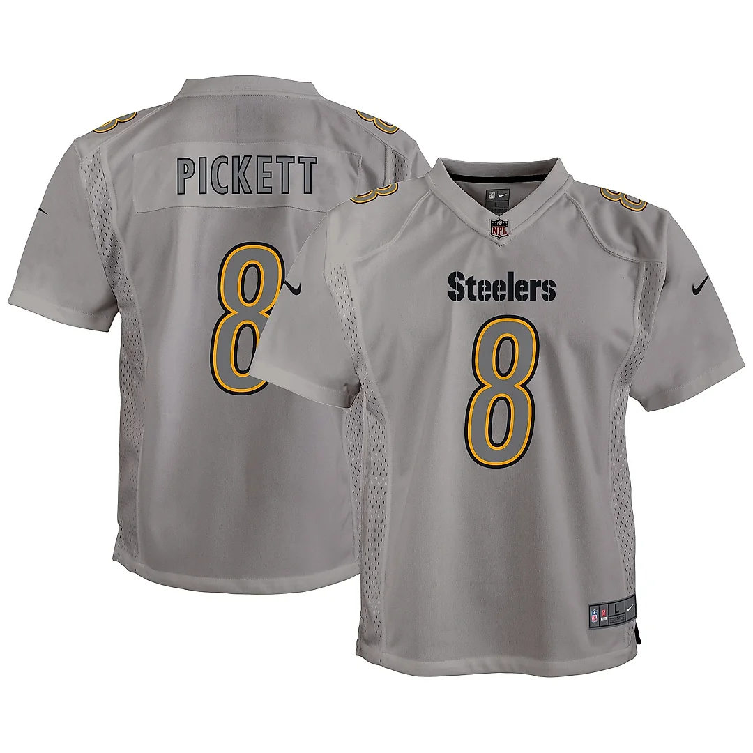 Zennovawear Youth Pittsburgh Steelers Kenny Pickett Gray Atmosphere Game Jersey