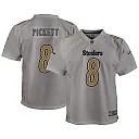 Zennovawear Youth Pittsburgh Steelers Kenny Pickett Gray Atmosphere Game Jersey