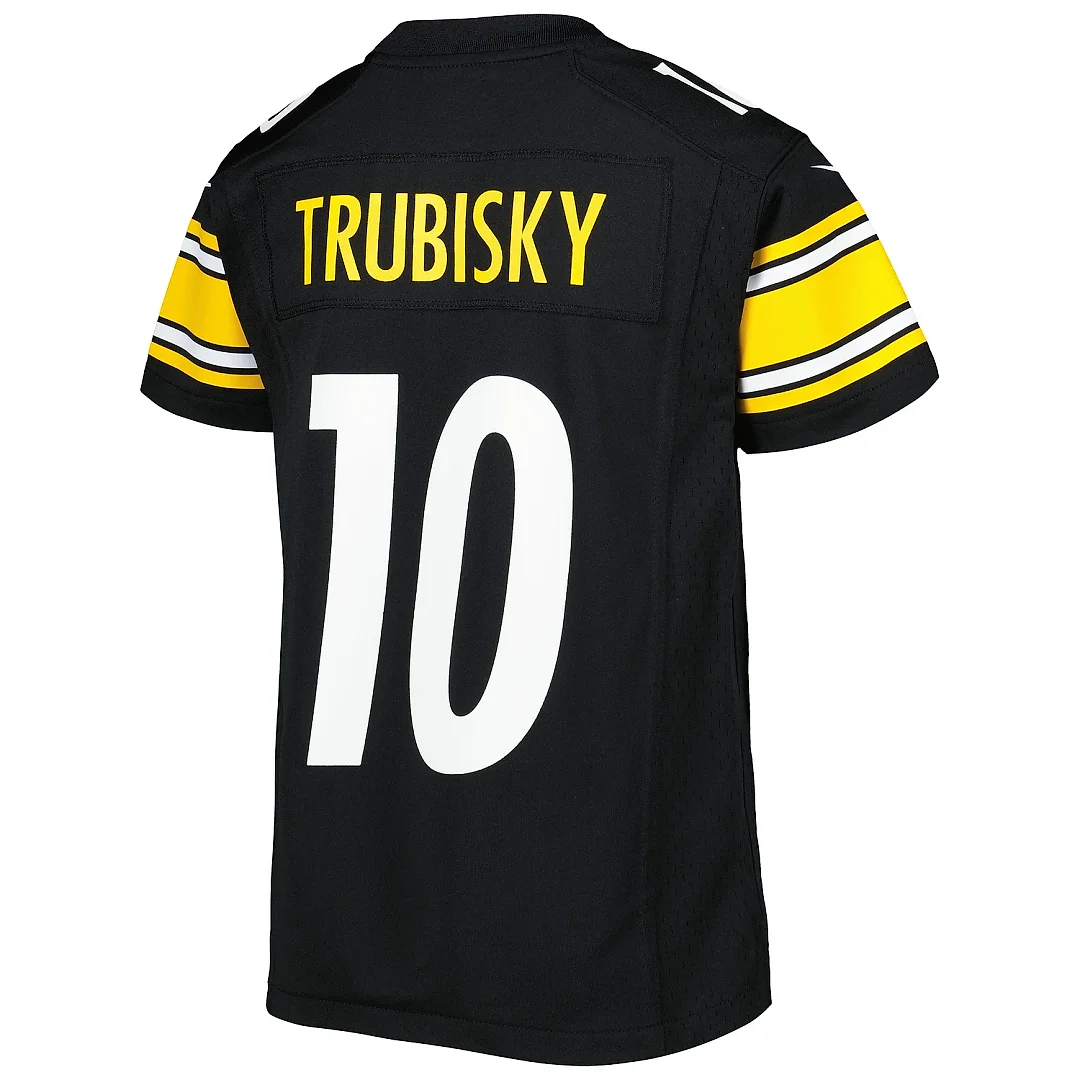 Zennovawear Youth Pittsburgh Steelers Mitchell Trubisky Black Game Jersey
