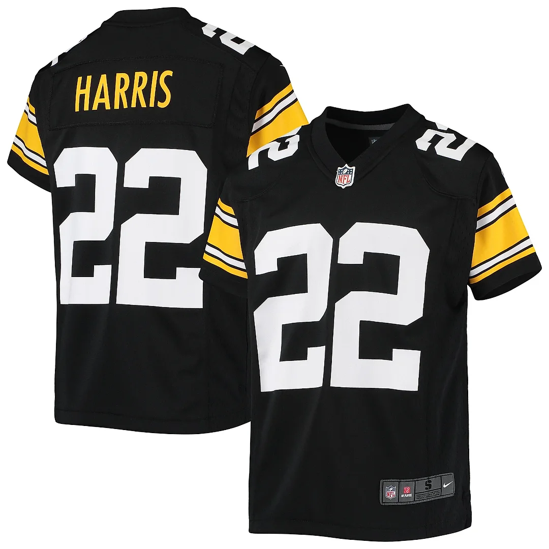 Zennovawear Youth Pittsburgh Steelers Najee Harris Black Game Jersey