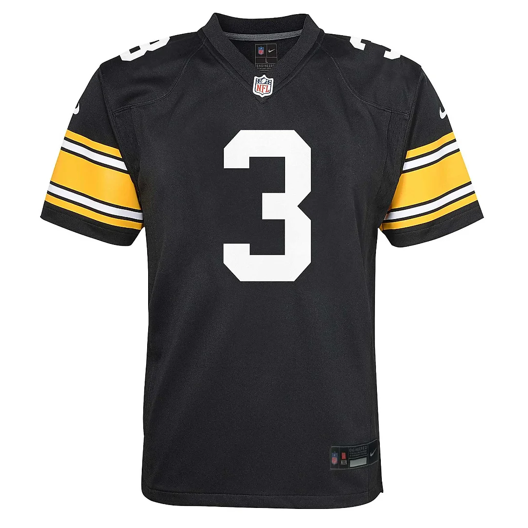 Zennovawear Youth Pittsburgh Steelers Russell Wilson Black Alternate Player Game Jersey