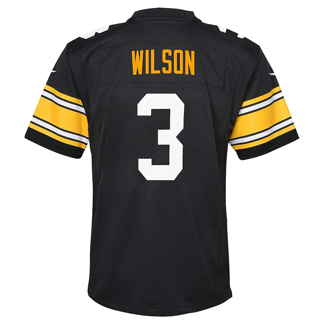 Zennovawear Youth Pittsburgh Steelers Russell Wilson Black Alternate Player Game Jersey