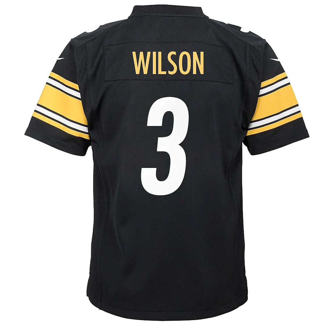 Zennovawear Youth Pittsburgh Steelers Russell Wilson Black Team Player Game Jersey