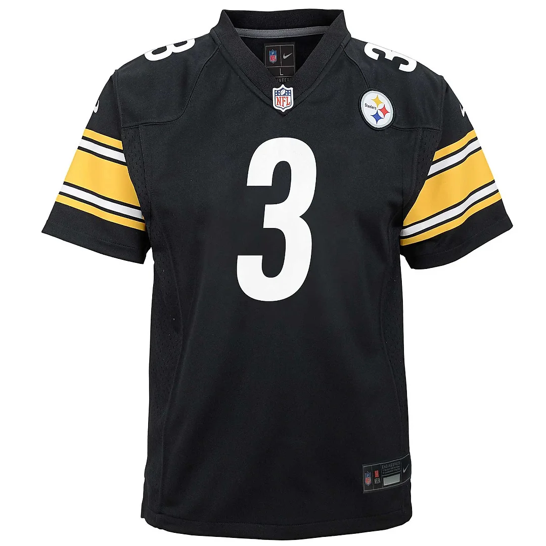 Zennovawear Youth Pittsburgh Steelers Russell Wilson Black Team Player Game Jersey