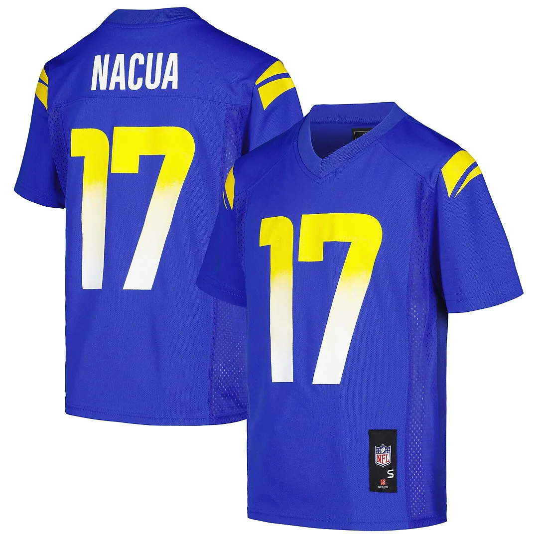 Zennovawear Puka Nacua Los Angeles Rams Youth Replica Jersey - Royal
