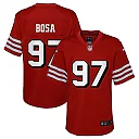 Zennovawear Youth San Francisco 49ers Nick Bosa Scarlet Game Jersey