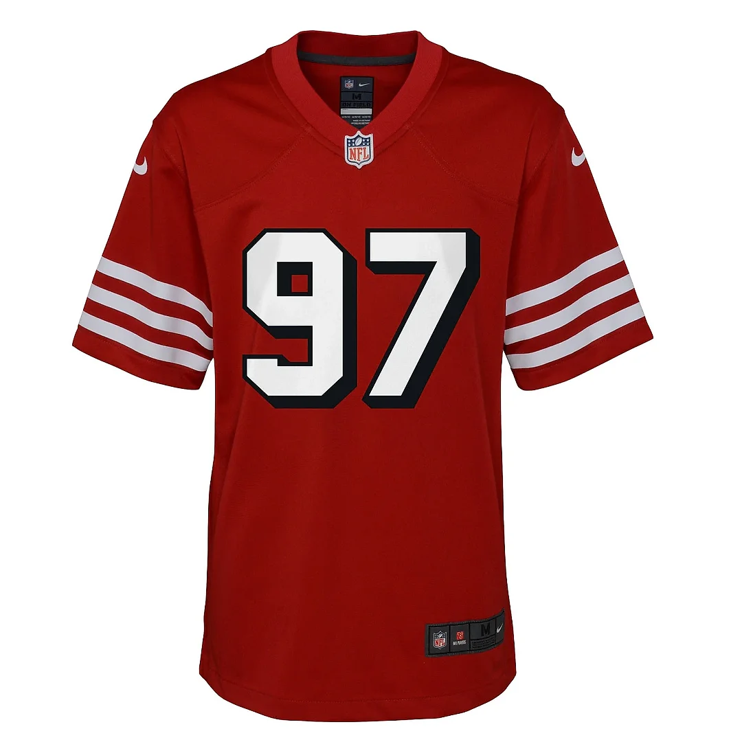 Zennovawear Youth San Francisco 49ers Nick Bosa Scarlet Game Jersey