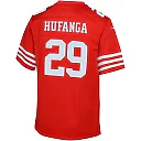 Zennovawear Youth San Francisco 49ers Talanoa Hufanga Scarlet Game Jersey
