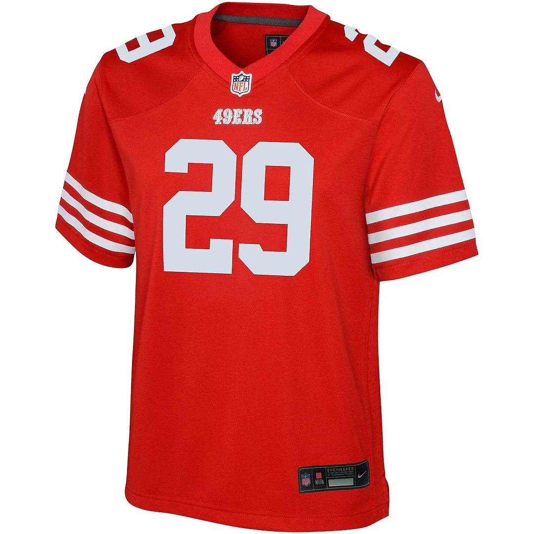 Zennovawear Youth San Francisco 49ers Talanoa Hufanga Scarlet Game Jersey