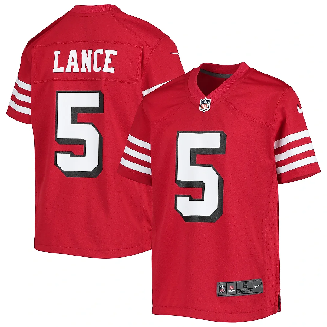 Zennovawear Youth San Francisco 49ers Trey Lance Scarlet Game Jersey