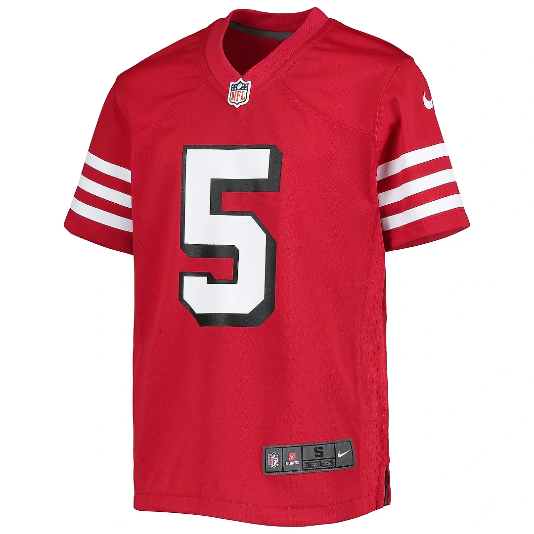 Zennovawear Youth San Francisco 49ers Trey Lance Scarlet Game Jersey