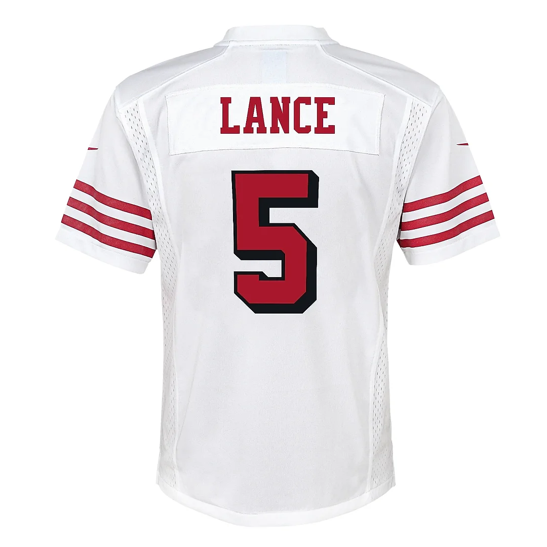 Zennovawear Youth San Francisco 49ers Trey Lance White Game Jersey
