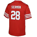 Zennovawear Youth San Francisco 49ers Trey Sermon Scarlet Game Jersey