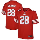 Zennovawear Youth San Francisco 49ers Trey Sermon Scarlet Game Jersey
