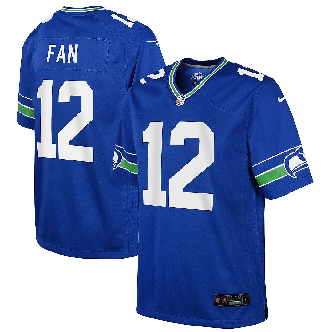 Zennovawear Youth Seattle Seahawks 12s Royal Game Jersey