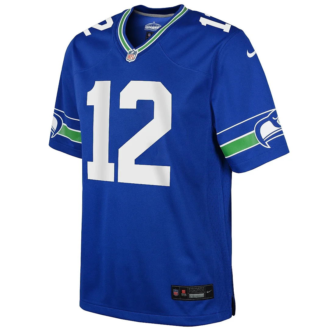 Zennovawear Youth Seattle Seahawks 12s Royal Game Jersey