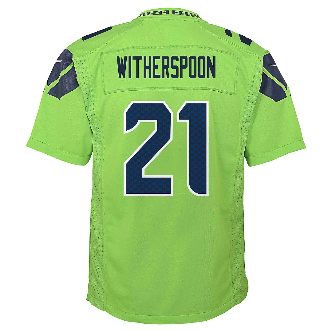 Zennovawear Youth Seattle Seahawks Devon Witherspoon Neon Green Alternate Player Game Jersey