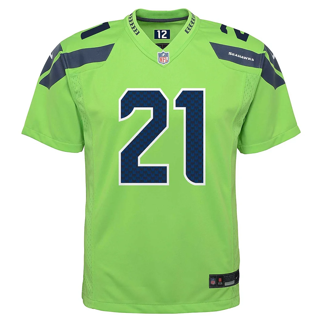 Zennovawear Youth Seattle Seahawks Devon Witherspoon Neon Green Alternate Player Game Jersey