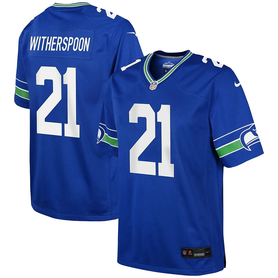 Zennovawear Youth Seattle Seahawks Devon Witherspoon Royal Game Jersey