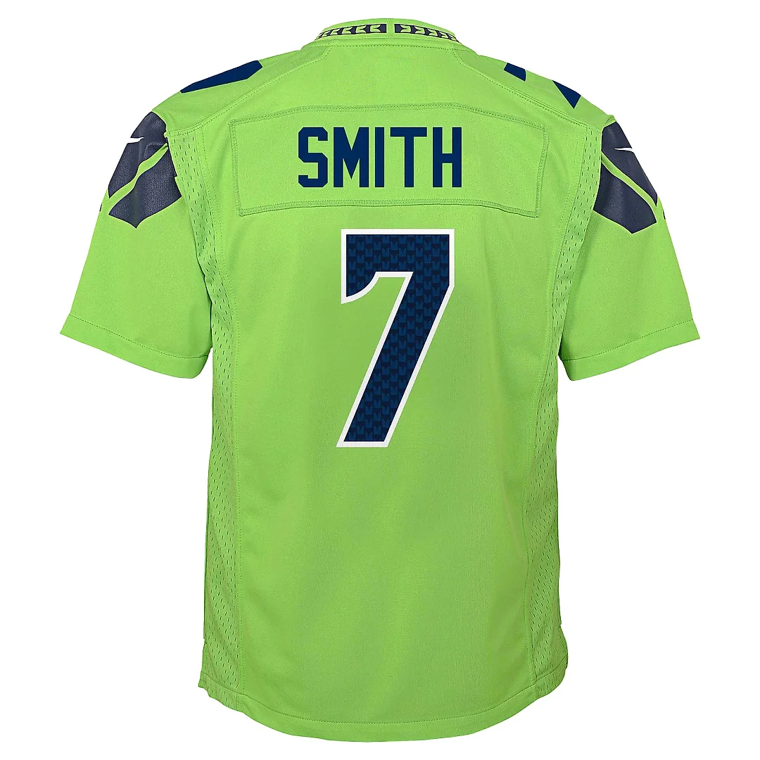 Zennovawear Youth Seattle Seahawks Geno Smith Neon Green Alternate Player Game Jersey
