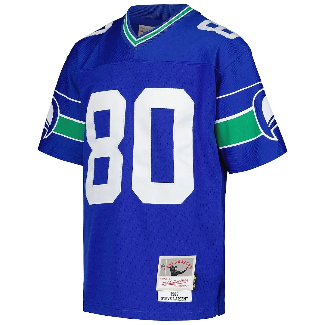 Zennovawear Youth Seattle Seahawks Steve Largent Mitchell & Ness Royal 1985 Retired Player Legacy Jersey