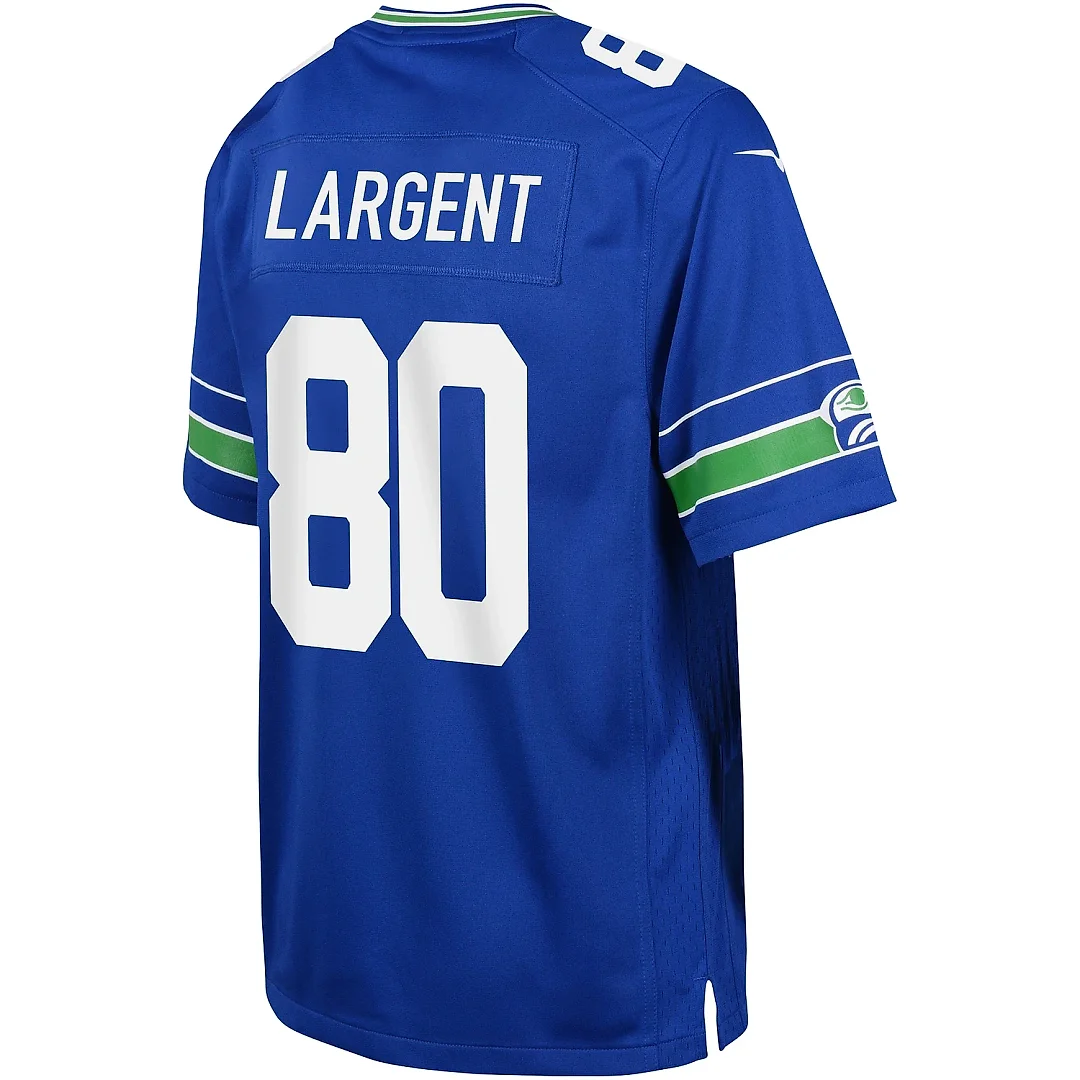 Zennovawear Youth Seattle Seahawks Steve Largent Royal Alternate Retired Player Game Jersey