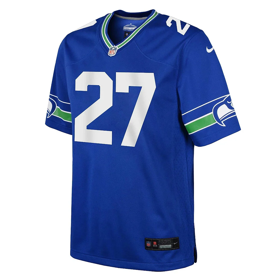 Zennovawear Youth Seattle Seahawks Tariq Woolen Royal Alternate Player Game Jersey