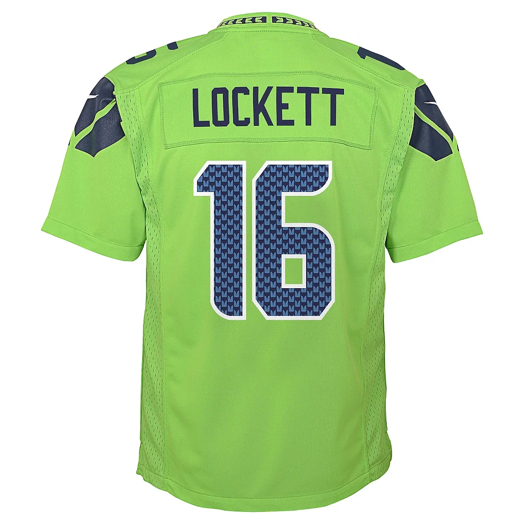 Zennovawear Youth Seattle Seahawks Tyler Lockett Neon Green Game Jersey
