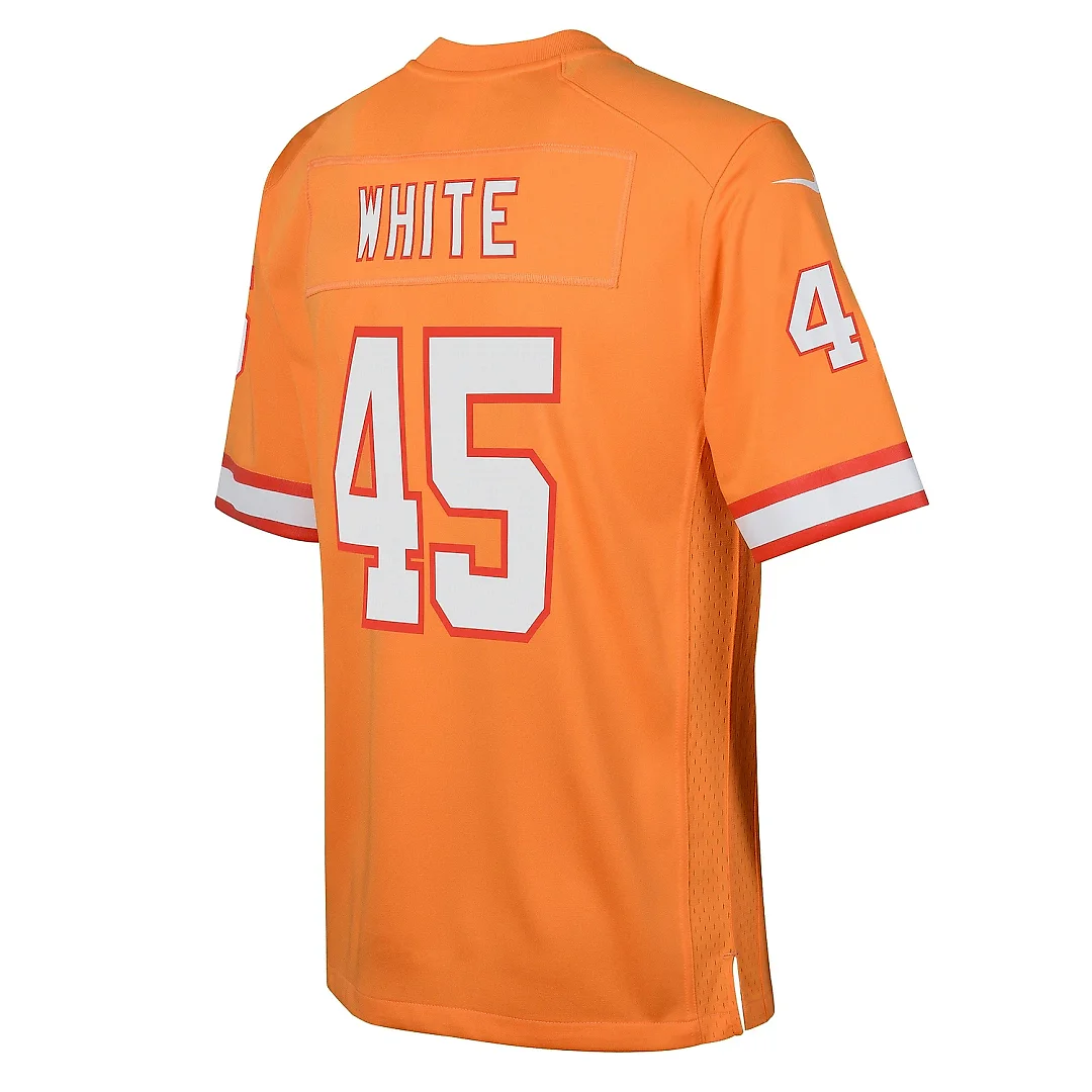 Zennovawear Youth Tampa Bay Buccaneers Devin White Orange Game Jersey
