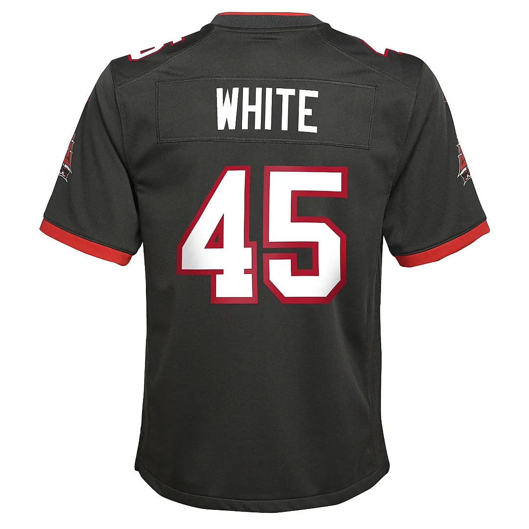 Zennovawear Youth Tampa Bay Buccaneers Devin White Pewter Game Jersey