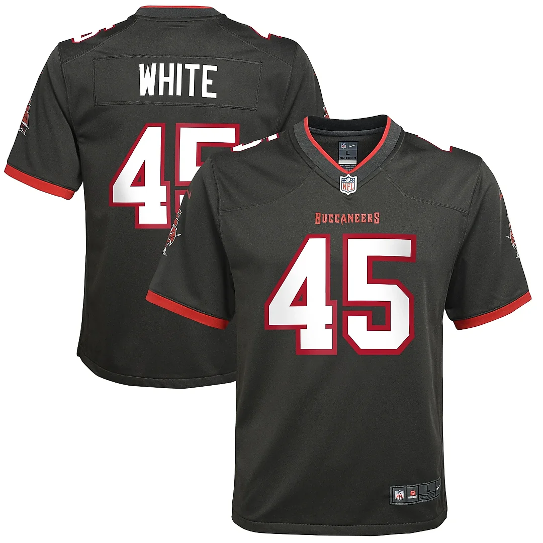 Zennovawear Youth Tampa Bay Buccaneers Devin White Pewter Game Jersey
