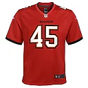 Zennovawear Youth Tampa Bay Buccaneers Devin White Red Game Jersey