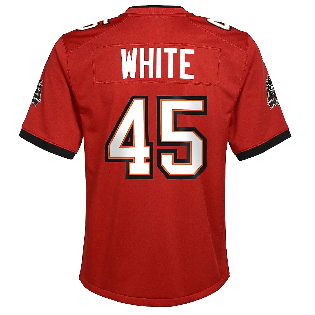 Zennovawear Youth Tampa Bay Buccaneers Devin White Red Game Jersey