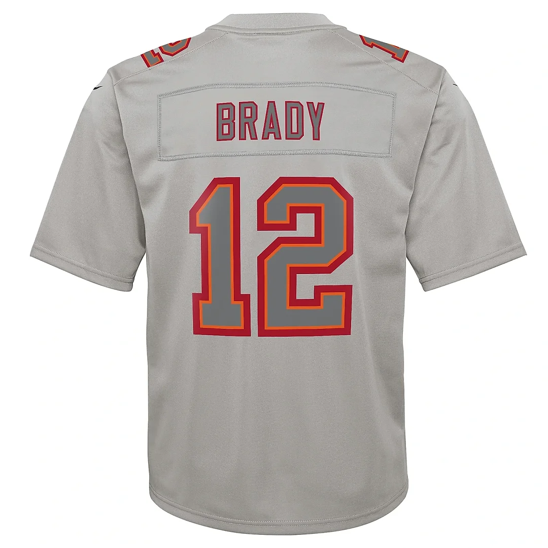 Zennovawear Youth Tampa Bay Buccaneers Tom Brady Gray Atmosphere Game Jersey