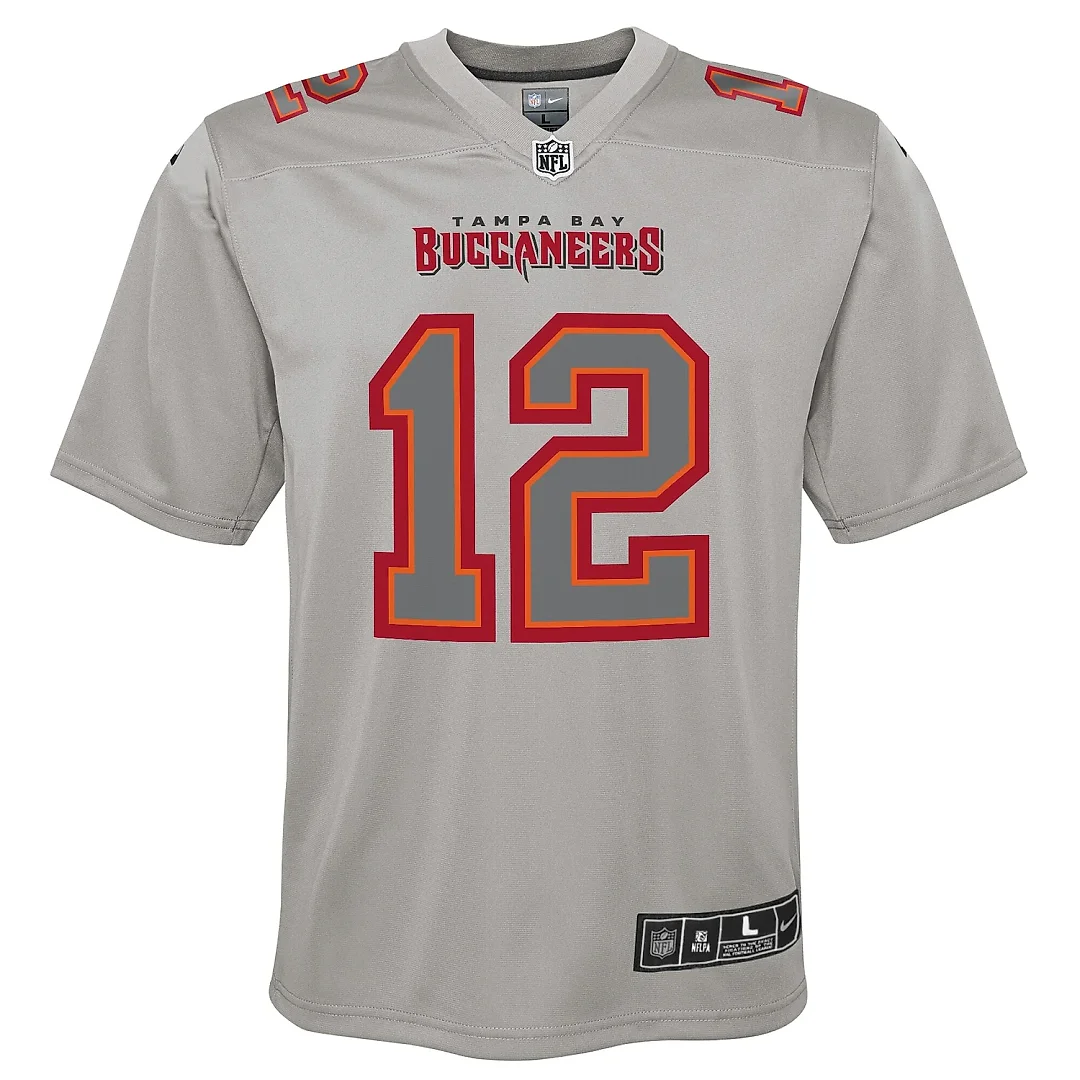 Zennovawear Youth Tampa Bay Buccaneers Tom Brady Gray Atmosphere Game Jersey