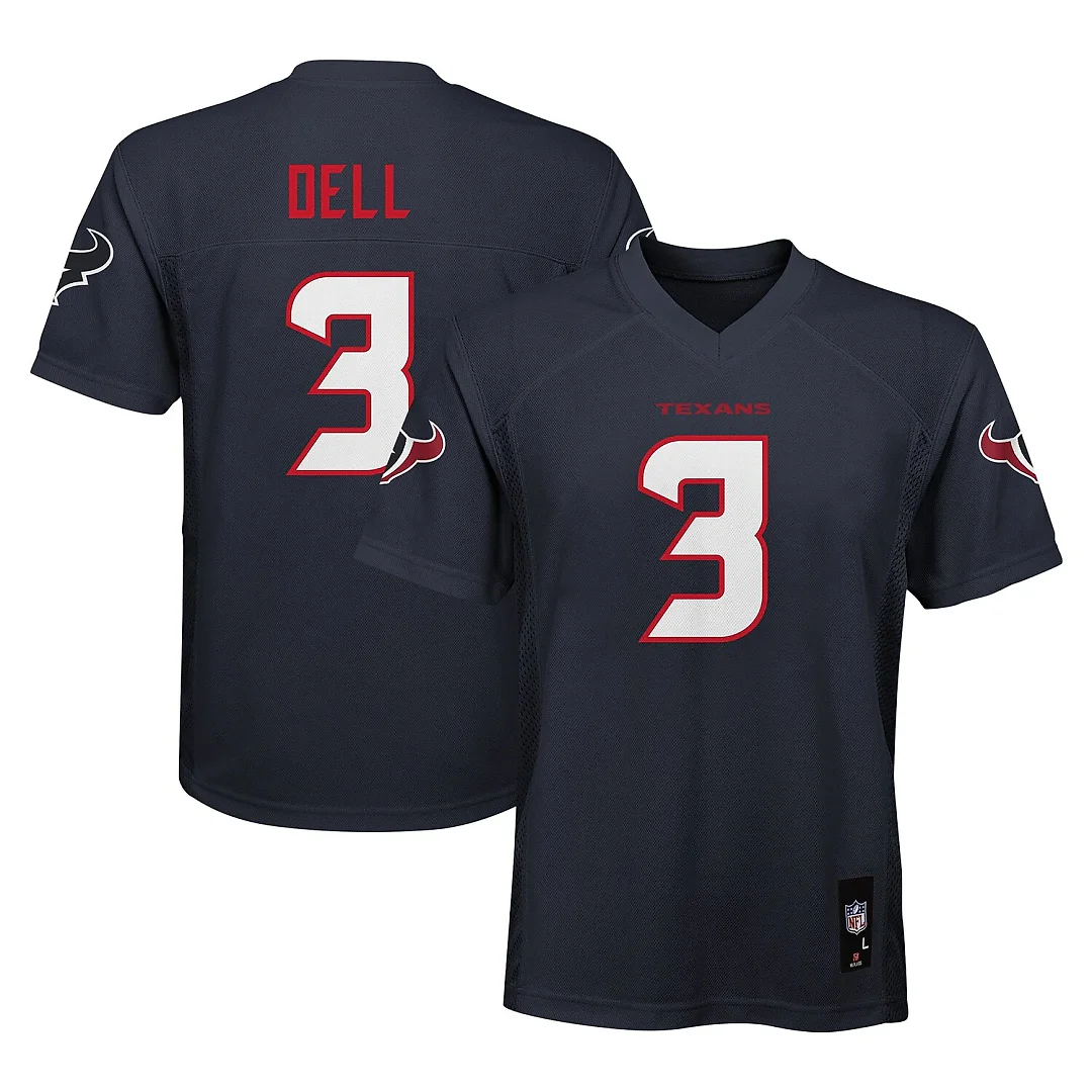 Zennovawear Tank Dell Houston Texans Youth Replica Jersey - Navy