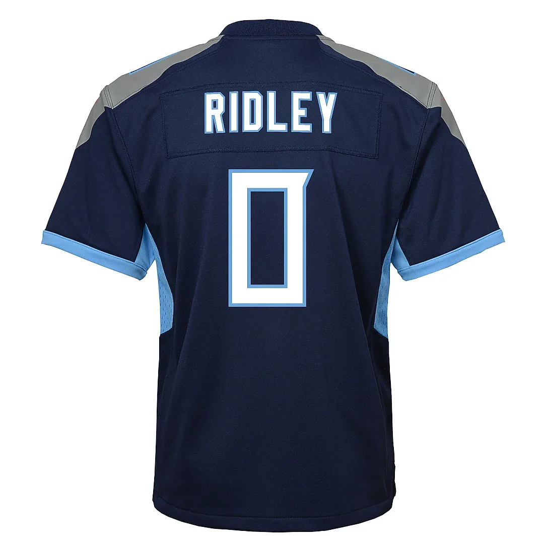 Zennovawear Youth Tennessee Titans Calvin Ridley Navy Team Game Jersey