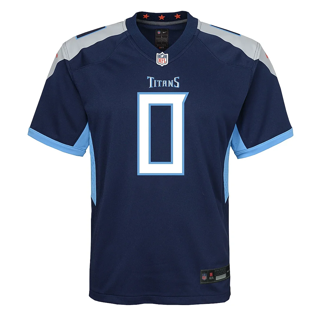 Zennovawear Youth Tennessee Titans Calvin Ridley Navy Team Game Jersey