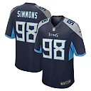 Zennovawear Youth Tennessee Titans Jeffery Simmons Navy Team Game Jersey