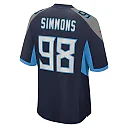 Zennovawear Youth Tennessee Titans Jeffery Simmons Navy Team Game Jersey