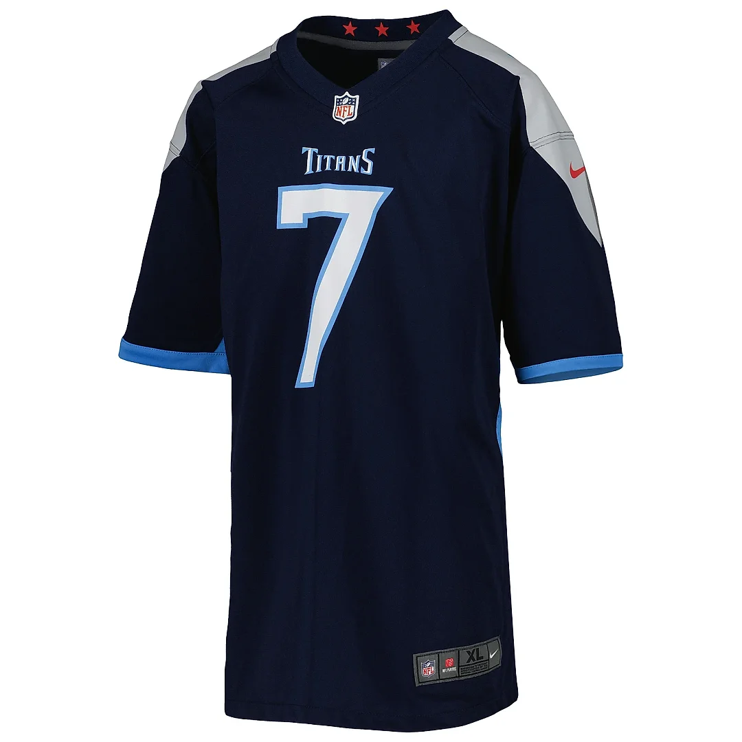 Zennovawear Youth Tennessee Titans Malik Willis Navy Game Jersey