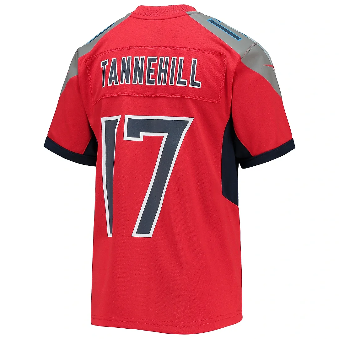 Zennovawear Youth Tennessee Titans Ryan Tannehill Red Inverted Team Game Jersey