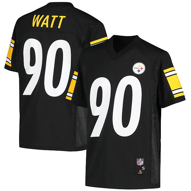 Zennovawear T.J. Watt Pittsburgh Steelers Youth Replica Jersey - Black