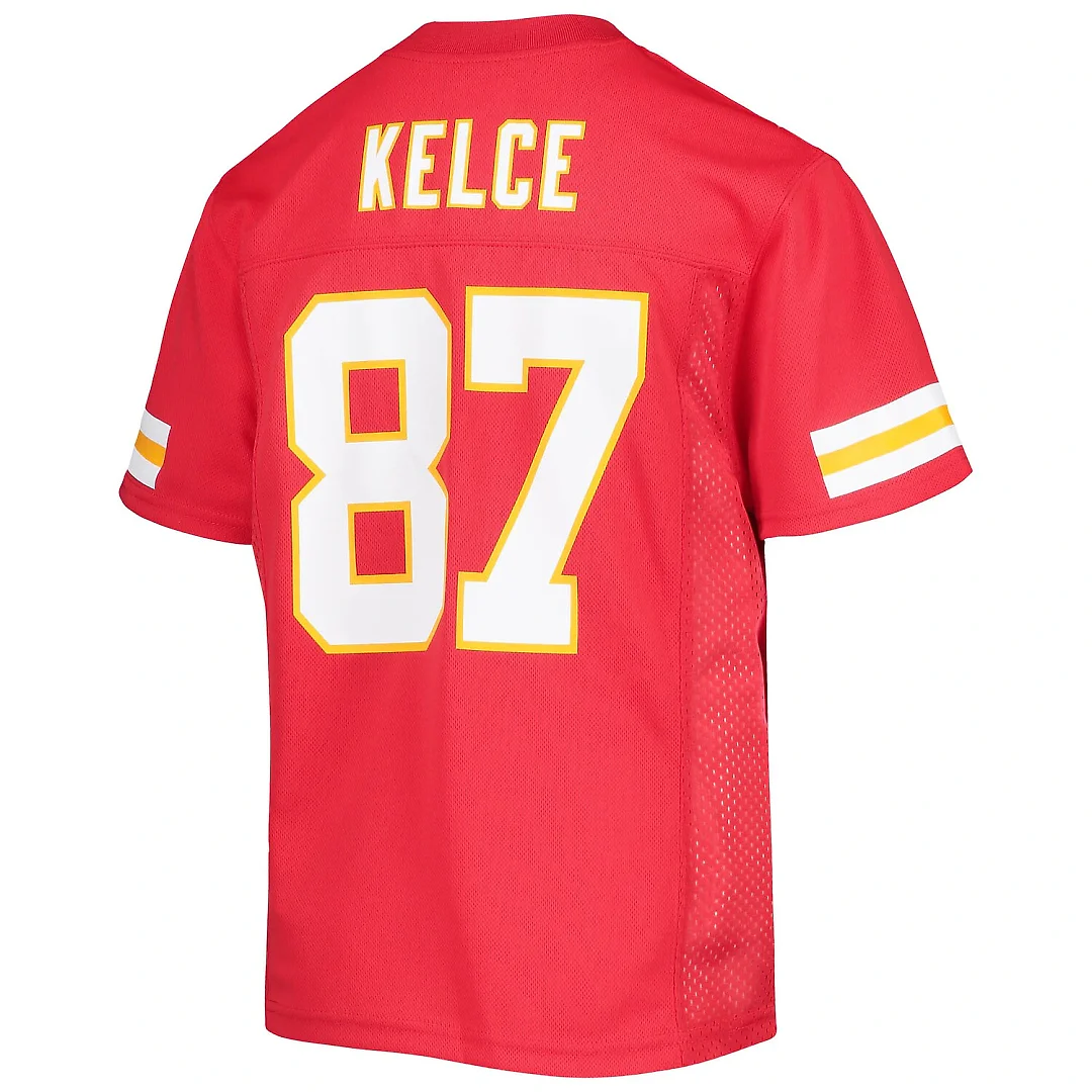 Zennovawear Travis Kelce Kansas City Chiefs Youth Replica Jersey - Red